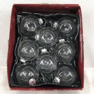 8 Clear Glass Ball Ornament Fillable Silver Cap Craft Art DIY 2.6" Holiday - Picture 1 of 3