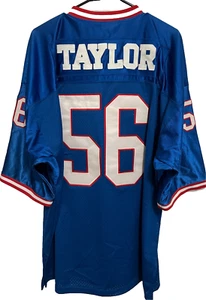 LAWRENCE TAYLOR 56 NY Giants Blue Throwbacks Jersey 54 Mitchell Ness 1981-82 - Picture 1 of 12