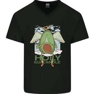 Holy Guacamole lustiges Essensengel Herren V-Ausschnitt Baumwolle T-Shirt - Bild 1 von 43