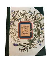 Vintage Michel Publishing Hardcover Address Book With Floral Design & Illustrati - Picture 1 of 8