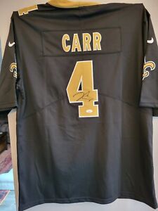 Derek Carr Signed Autographed Stitched New Orleans Saints Jersey Size XL