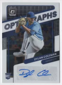 2022 DONRUSS OPTIC AUTOGRAPHS - Dylan Coleman Kansas City Royals #55 - Picture 1 of 2