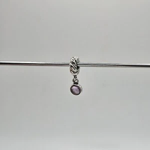 Ciondolo pendente disco ametista viola originale Pandora ALE 925 #790435AM - Foto 1 di 3