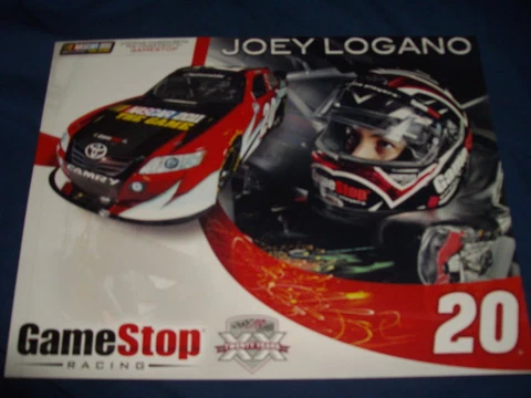 2011 JOEY LOGANO #20 GAME STOP NASCAR POSTCARD Cover