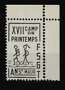 ERINNOPHILIE - Vignette ST MAUR XVII Camp de Printemps FSGT - Picture 1 of 1