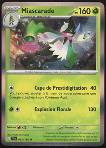 Carte Pokémon Miascarade 015/198 Holo   Écarlate et Violet Français - Picture 1 of 2