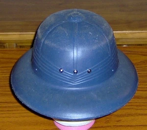 VINTAGE 1950's-70's - MIDWEST - POST OFFICE / LETTER CARRIER - BLUE PITH HELMET - Picture 1 of 4