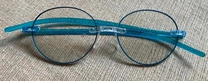 Swissflex SFC Eyewear Swiss Made Flexible Blau Kunststoff Randlos Gestell Brille - Bild 1 von 16