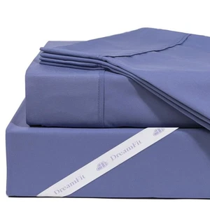 DreamFit DreamCool 100% Pima Cotton Sheets with Elastic Corner Straps 20 Inch... - Picture 1 of 8