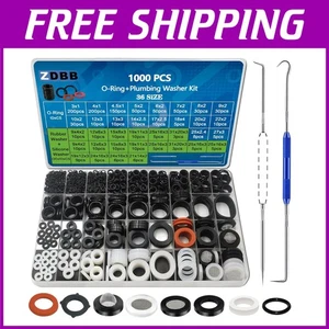 Versatile O-Ring & Rubber Washer Assortment - 18 Sizes for Leak-Free Sealing - Picture 1 of 11