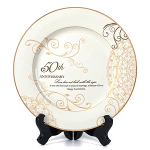 50. Geburtstag Hochzeitsgeschenke für Paare Eltern - 50 Jahre Hochzeit Teller mit... - Bild 1 von 9