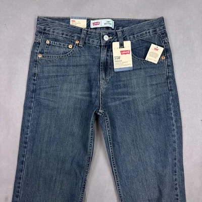 Levis Jeans Mens 29x29 Blue Denim Pants Relaxed Loose 550 18 Regular Student - Image 1 of 4