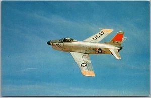 Vintage USAF U.S. AIR FORCE Aviation Postcard "North American F-86d Sabre-Jet" - Picture 1 of 2