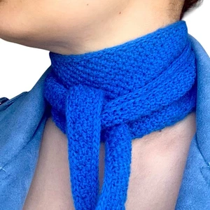 Sophie Schal blau Kaschmir Halswärmer handgestrickt Damen Halstuch Geschenk für Sie - Bild 1 von 9