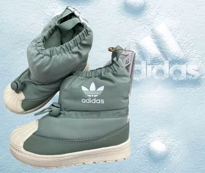 ADIDAS SUPERSTAR 360 BOOT I OLIVGRÜN OFF WHITE KINDER GRÖßE UK 9,5 EURO 27 B NEU - Bild 1 von 8