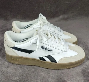 Reebok Galaxy 7 Retro Gum Sole Sneakers White Cream Suede Men's Size 8.5 - Picture 1 of 8