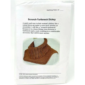 Knitting Pattern HeartStrings - Scrunch Turtleneck Dickey #A9, Adult M-L NEW - Picture 1 of 1