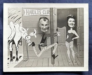 One Arcade Photograph Cowboy & Show Girl Harolds Club Western Motif - Picture 1 of 2