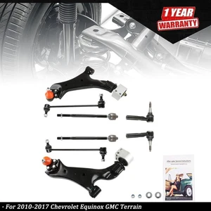 For Equinox 10-17 8× Lower Control Arm w/Ball Joints Sway Bar Links Tie Rods New - Picture 1 of 11