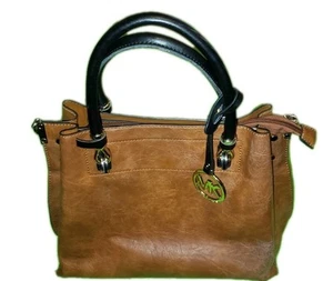 Michael Kors Brown Leather Purse Tote Bag - Medium 12" X 10" - Picture 1 of 20