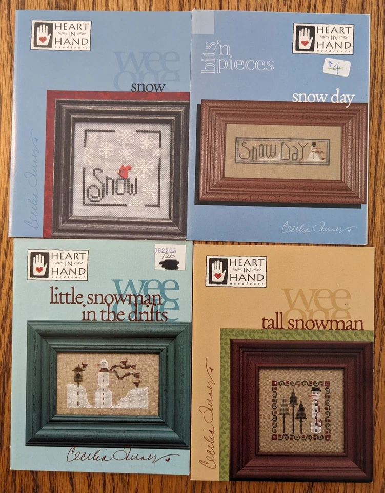 Heart in Hand "Snow" Cross Stitch Charts Lot of 4 - Image 1 of 1