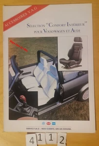 VAG VW AUDI CONFORT INTERIEUR ACCESSOIRES Prospectus Fr 8 pages 1990? - Picture 1 of 5