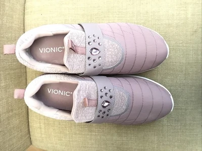 Zapatilla deportiva sin cordones Vionic Dianne Delmar zapatos brillantes púrpura para mujer talla 10 Foto 1 de 4