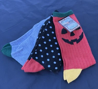 Paquete De 3 Calcetines Halloween Crew Nuevos Con Etiquetas Diferentes Patrones Damas Mujeres Foto 1 de 3