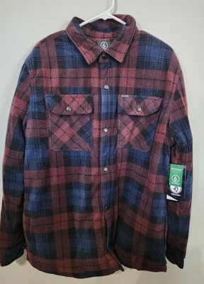 NWT! Volcom BOWERED FLEECE LONG SLEEVE SHIRT, XL  - Image 1 of 4
