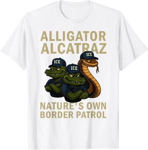 Alligator Alcatraz Ice Natures Own Border Patrol Unisex T-Shirt - Picture 1 of 11