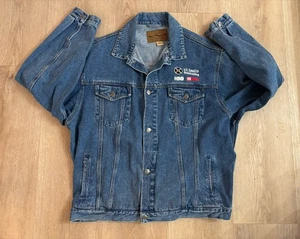 VTG US Satellite Broadcasting HBO Showtime Promo Denim Jacket XL Port Authority - Picture 1 of 14