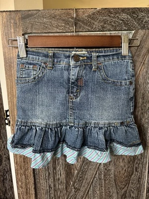 Falda Levi Strauss Niñas 4T Volantes Tema Flor Denim Bolsillos Foto 1 de 4