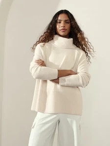 Maglione girocollo alpino ATHLETA Plus 2X | Magnolia bianco #466750 NUOVO - Foto 1 di 5