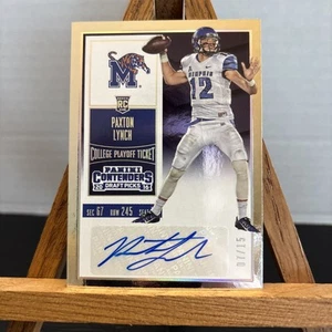 Paxton Lynch 2016 CONTENDERS DRAFT COLLEGE BOWL TICKET 07/15 AUTO Silver MEMPHIS - Picture 1 of 3