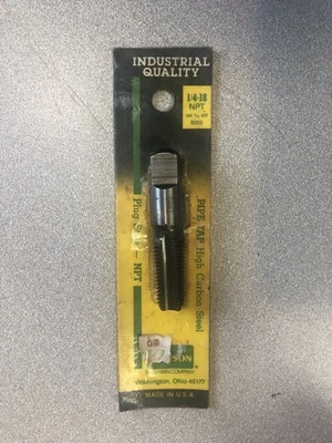 Irwin Hanson 8203 1/4"-18 NPT National Pipe Thread High Carbon Steel Plug Tap - Image 1 of 2