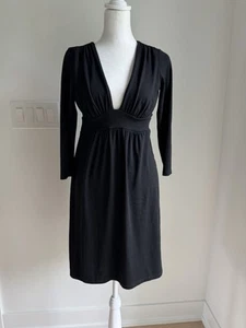 Vestido de punto James Perse para mujer talla 2 negro ajustado y acampanado por encima de la rodilla - Imagen 1 de 8