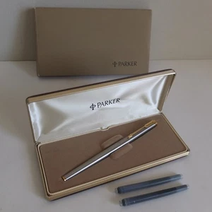 Pluma Estilográfica Parker 180 Flighter De Colección, EE. UU. QE 1980—19 HONI 82 Monograma—Excelente - Imagen 1 de 9