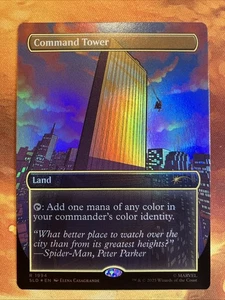 Magic The Gathering Foil Borderless Command Tower SLD: X Marvel's Spider-Man: Heroic Deeds! - Imagen 1 de 2