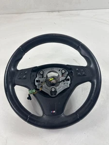 08-13 BMW E90 E92 E93 M3 OEM Steering Wheel Black Leather MT Manual - Picture 1 of 6