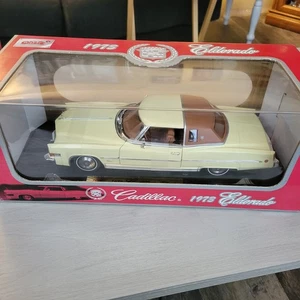 New Anson - 1973 Cadillac Eldorado yellow 1/18 Diecast 30357 RARE Car Nice - Picture 1 of 10