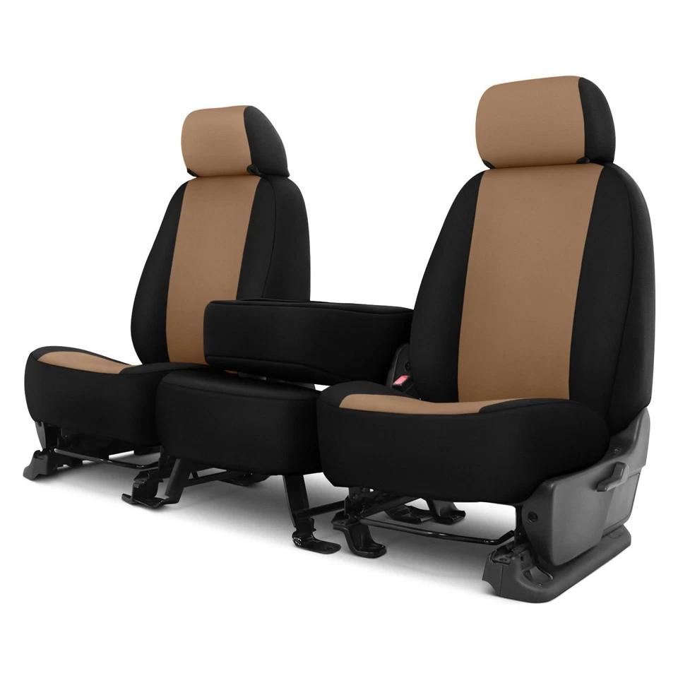 For GMC Savana 3500 97-02 Neosupreme 2nd Row Tan w Black Custom Seat Covers Foto 1 de 1