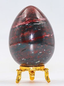Huevo de piedra de sangre verde 60 mm chakra equilibrio energía curación cristal piedra preciosa huevo - Imagen 1 de 10