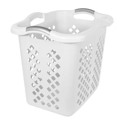 Home Logic 2 Bushel Lamper Plastic Laundry Basket with Silver Handles - Image 1 of 3