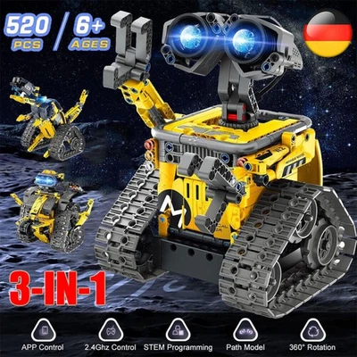 Technik Ferngesteuert Roboter für Kinder 520Stk 3in1 RC Bauspielzeug Dinosaurier - Bild 1 von 4