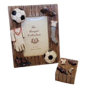 Schildkröte König Giovanni Fußball Bilderrahmen Schmuckschatulle Retro Fußball Geschenk Papa - Bild 1 von 10