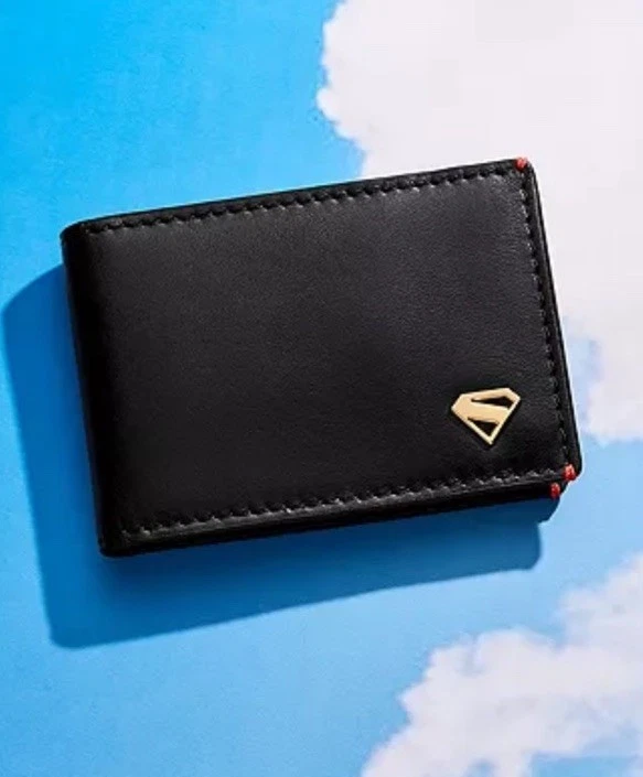 Superman x Fossil DERRICK Sliding 2-in-1 Money Clip Bi-Fold Wallet – NEW F/S JP - Image 1 of 4