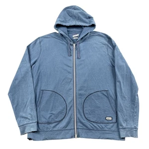 Johnnie-O Hoodie Herren XL Hangin' Out Blau Full Zip Holloway mit Kordelzug - Bild 1 von 6