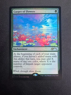 Foil Magic the Gathering Carpet of Flowers SLD MTG Card Used - Image 1 of 2