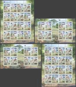 ! ¡Sobreimpresión en lámina 2019 Niger WWF jirafas animales #6790-6805! 2SH+2KB MNH - Imagen 1 de 1