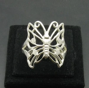 Stylish Genuine Sterling Silver Ring Butterfly Solid 925 Handmade Empress - Picture 1 of 5
